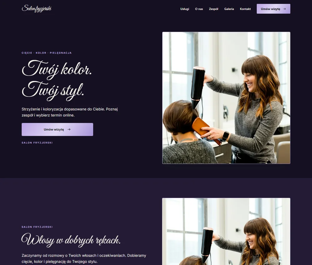 Pierwszy ekran Violet Signature Split
