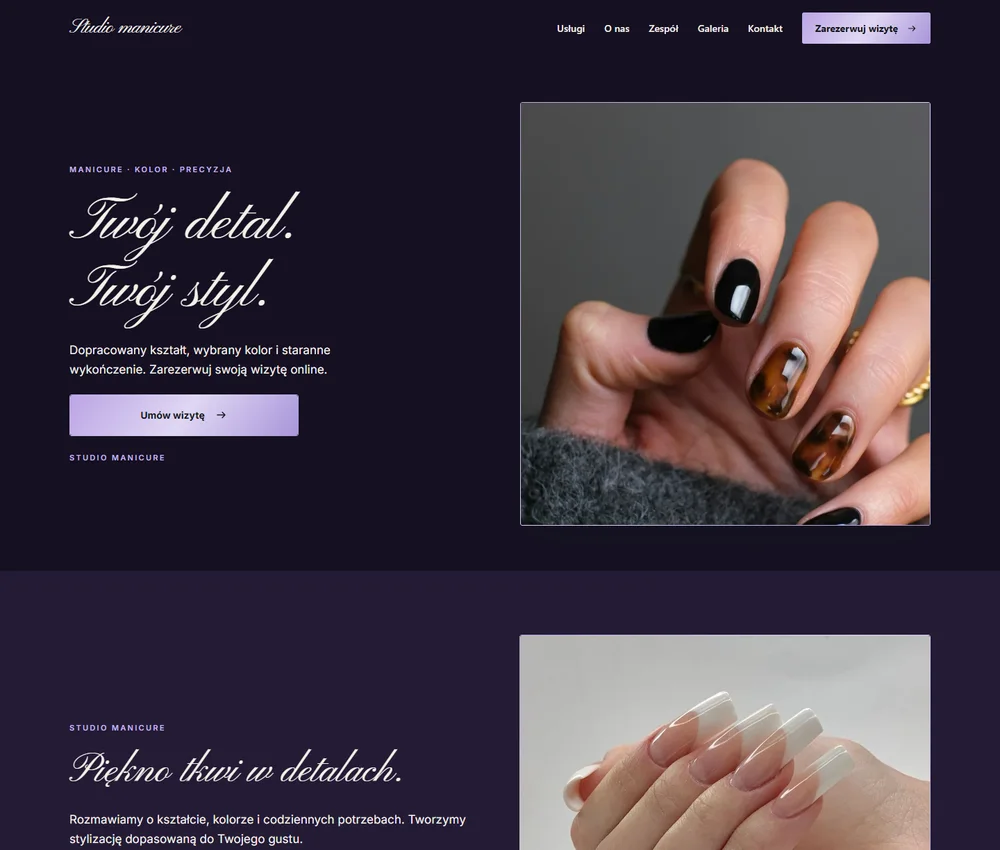 Pierwszy ekran Violet Signature Split
