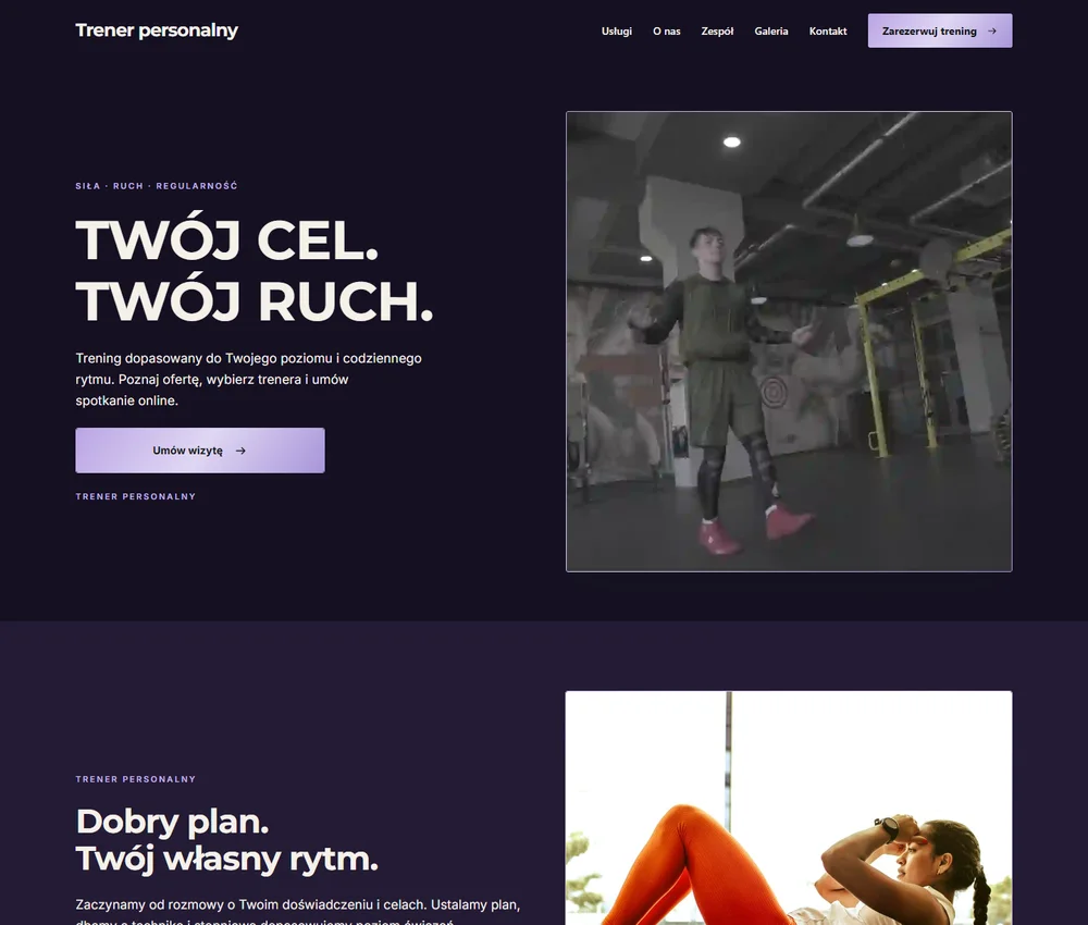 Pierwszy ekran Violet Studio Split