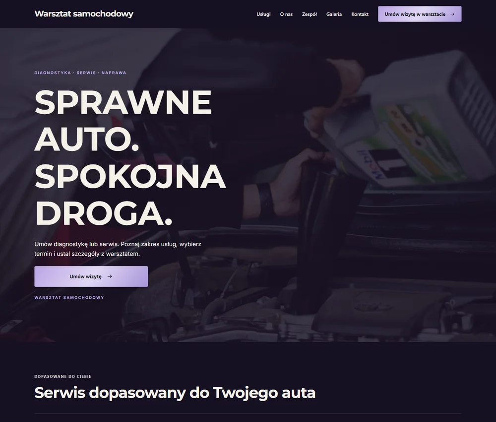 Pierwszy ekran Violet Studio Panorama